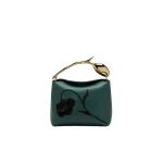 Erdem Mini Bloom Bag in Teal Leather | Mini Bags | Coveti