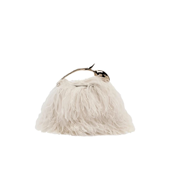 Erdem Mini Bloom Bag in White Feathers | Mini Bags | Coveti