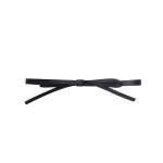 Erdem Narrow Bow Belt in Black Satin | Belts | Coveti