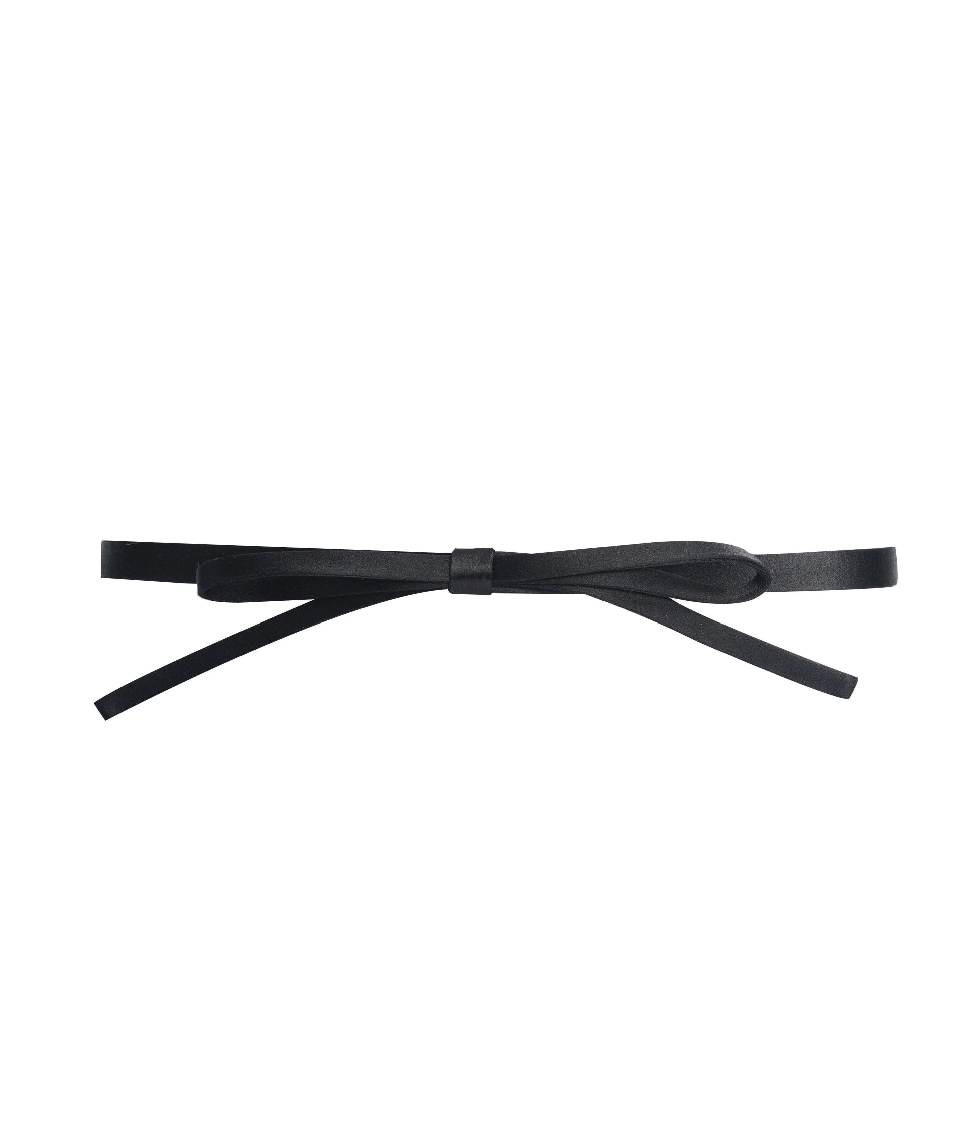Erdem Narrow Bow Belt in Black Satin Erdem Narrow Bow Belt in Black Satin | Belts | Coveti