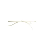 Erdem Narrow Bow Belt in Ivory Satin | Belts | Coveti