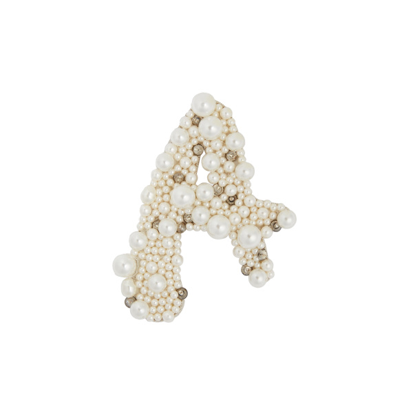 Erdem Pearl Alphabet Brooch A | Brooches & Pins | Coveti