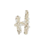 Erdem Pearl Alphabet Brooch H | Brooches & Pins | Coveti
