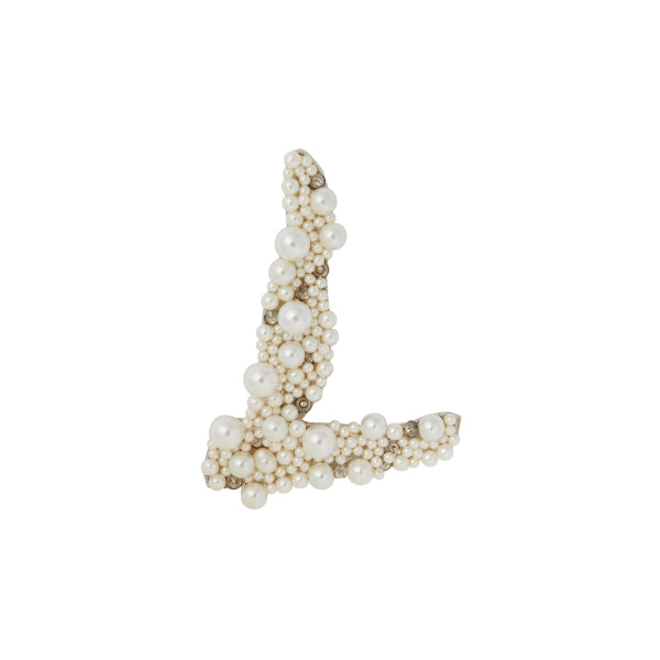 Erdem Pearl Alphabet Brooch L | Brooches & Pins | Coveti