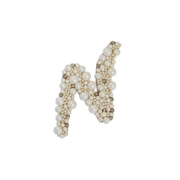 Erdem Pearl Alphabet Brooch N | Brooches & Pins | Coveti