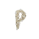 Erdem Pearl Alphabet Brooch P | Brooches & Pins | Coveti