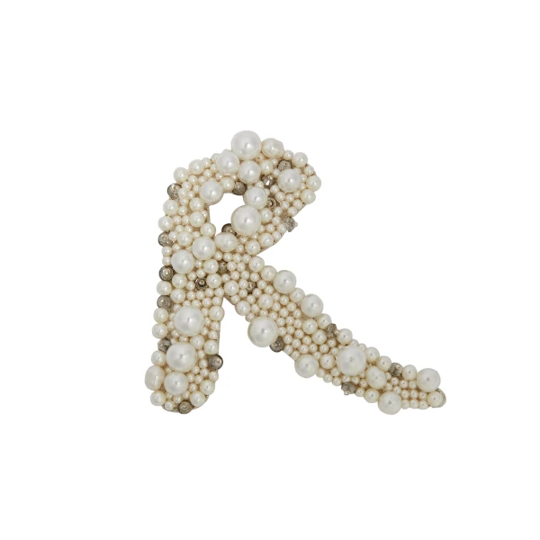 Pearl Alphabet Brooch R