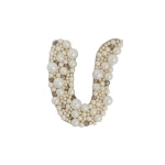 Erdem Pearl Alphabet Brooch U | Brooches & Pins | Coveti