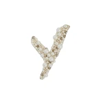 Erdem Pearl Alphabet Brooch Y | Brooches & Pins | Coveti