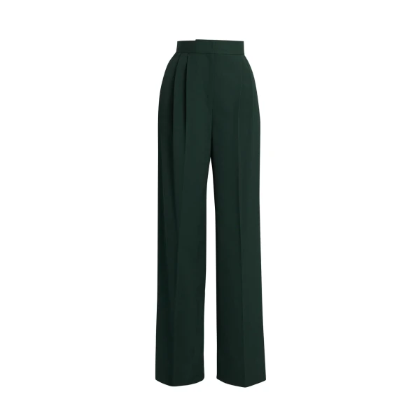 Pleatable Wool Wide Leg Trouser