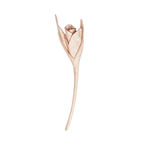 Satin Flower Brooch in Cameo Pink