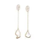 Erdem Stone Drop Earring in White Agate | Earrings | Coveti