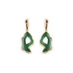 Erdem Stone Earring in Green Agate | Earrings | Coveti
