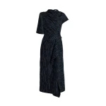 Erdem Stripe Tailoring Draped Midi Dress | Midi Dresses | Coveti