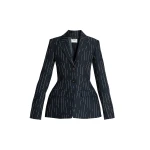 Erdem Stripe Tailoring Fitted Blazer | Blazers | Coveti