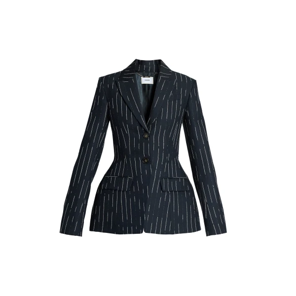 Stripe Tailoring Fitted Blazer