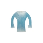 KNWLS Ace Long Sleeve Dress in Washed Blue | Mini Dresses | Coveti
