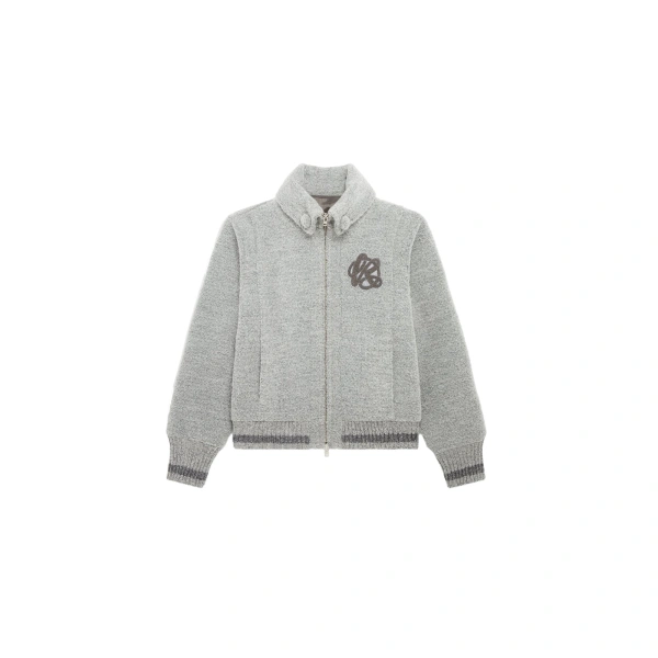 Ivy Boucle Bomber in Grey