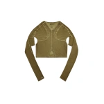 KNWLS Nike Ghost Crop Top in Olive Flak | Crop Tops | Coveti