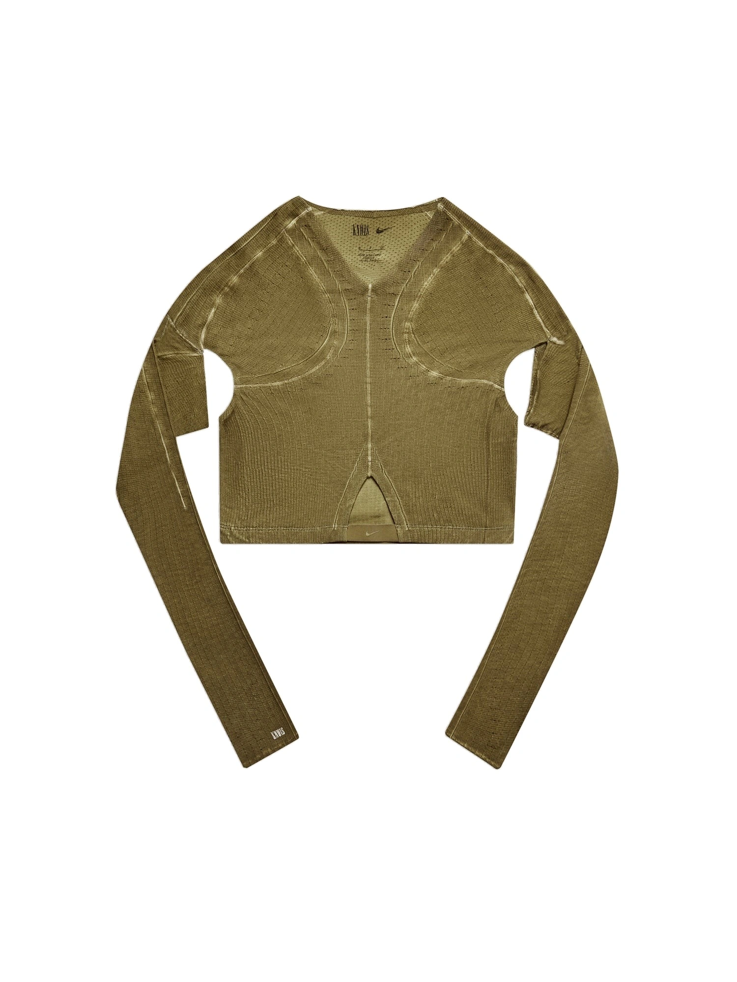 KNWLS Nike Ghost Crop Top in Olive Flak KNWLS Nike Ghost Crop Top in Olive Flak | Crop Tops | Coveti
