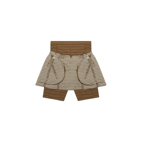 Nike Joan Skort in Yukon Brown Check