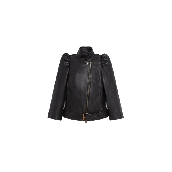 Victoria Leather Jacket in Black