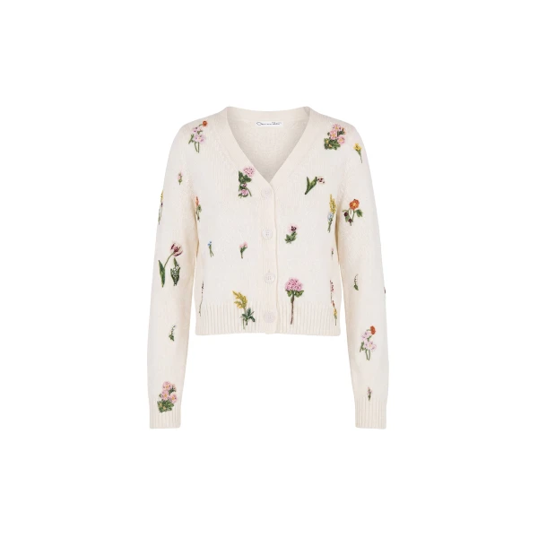 Beaded Mixed Botanical Embroidered Cardigan