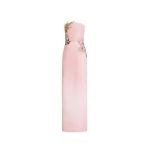 Oscar de la Renta Beaded Mixed Botanical Embroidered Column Gown | Dresses | Coveti