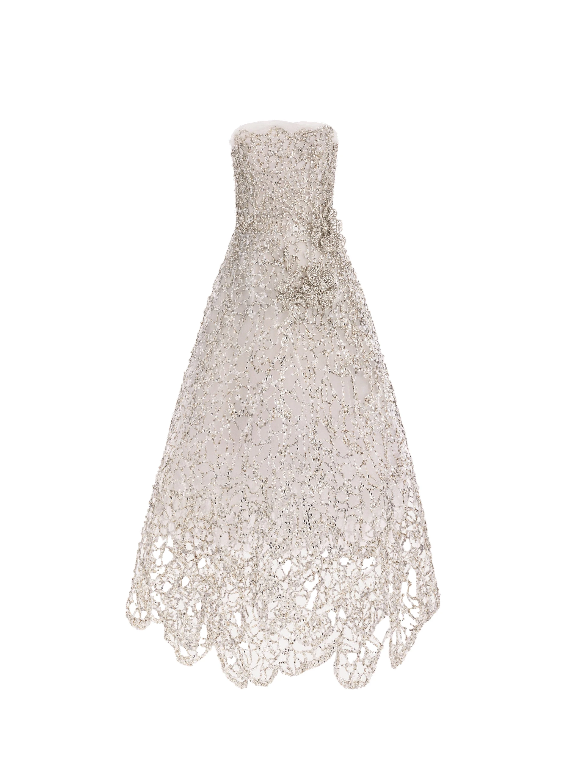 Oscar de la Renta Crystal Leaves Embroidered Gown Oscar de la Renta Crystal Leaves Embroidered Gown | Dresses | Coveti