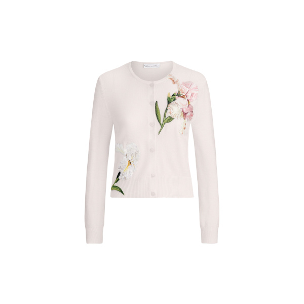 Oscar de la Renta Embroidered Cardigan | Knitwear | Coveti