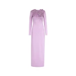 Oscar de la Renta Intarsia Leaves Cutout Embroidered Gown | Dresses | Coveti