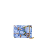 Oscar de la Renta Iris Printed Saffiano O Pochette in Blue | Bags | Coveti