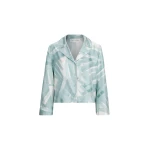 Oscar de la Renta Long Sleeve Stripey Plaid Silk Twill Blouse | Tops | Coveti