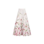 Oscar de la Renta Painted Iris Degrade Poplin A Line Skirt | Skirts | Coveti