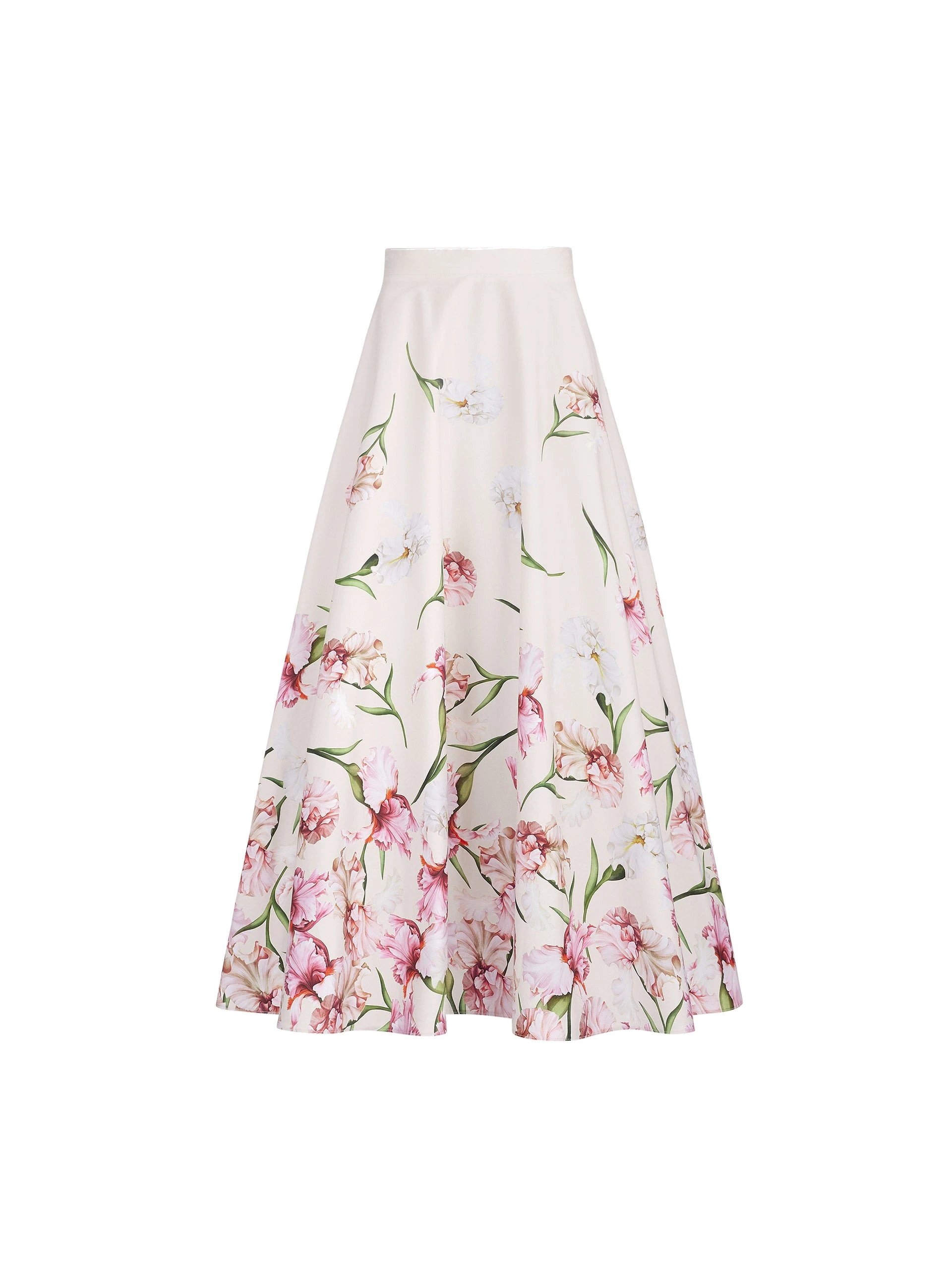 Oscar de la Renta Painted Iris Degrade Poplin A Line Skirt Oscar de la Renta Painted Iris Degrade Poplin A Line Skirt | Skirts | Coveti