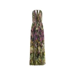 Oscar de la Renta Sleeveless Abstract Landscape Chiffon Gown | Dresses | Coveti