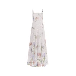 Oscar de la Renta Sleeveless Large Iris Degrade Printed Lace Day Dress | Dresses | Coveti