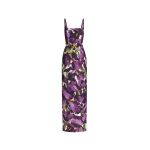 Oscar de la Renta Sleeveless Large Watercolor Iris Faille Gown | Dresses | Coveti