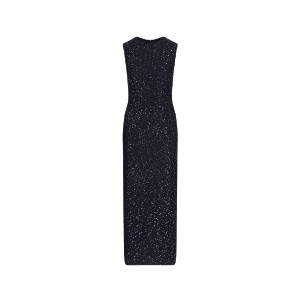 Sleeveless Sequin Tweed Cocktail Dress
