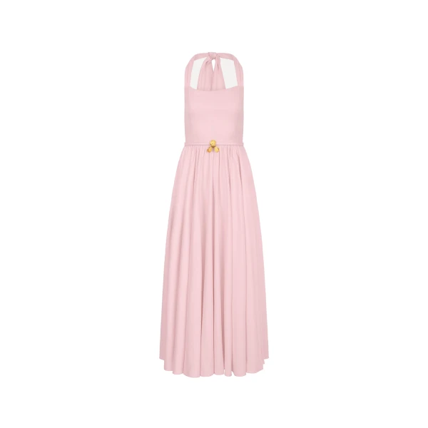 Sleeveless Stretch Cotton Poplin Sateen Day Dress