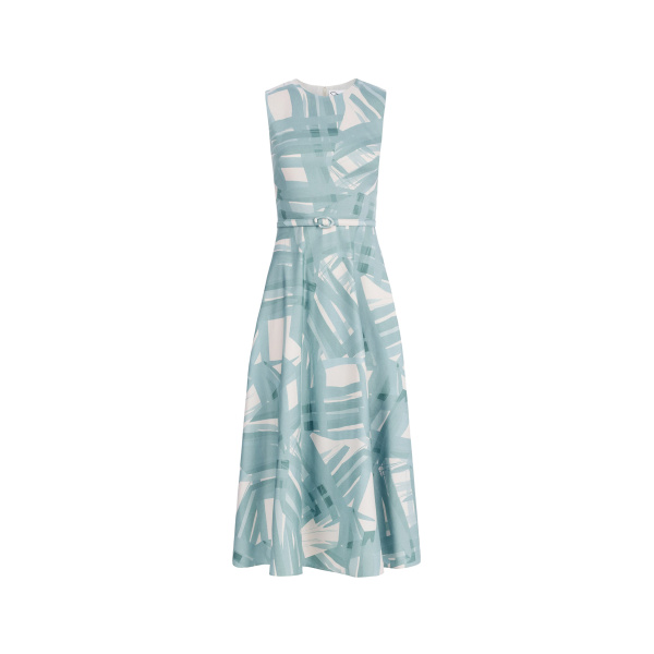 Oscar de la Renta Sleeveless Stripey Plaid Poplin Day Dress | Dresses | Coveti