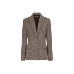 Oscar de la Renta Slub Wool Tweed Collared Skirt Coat | Coats | Coveti