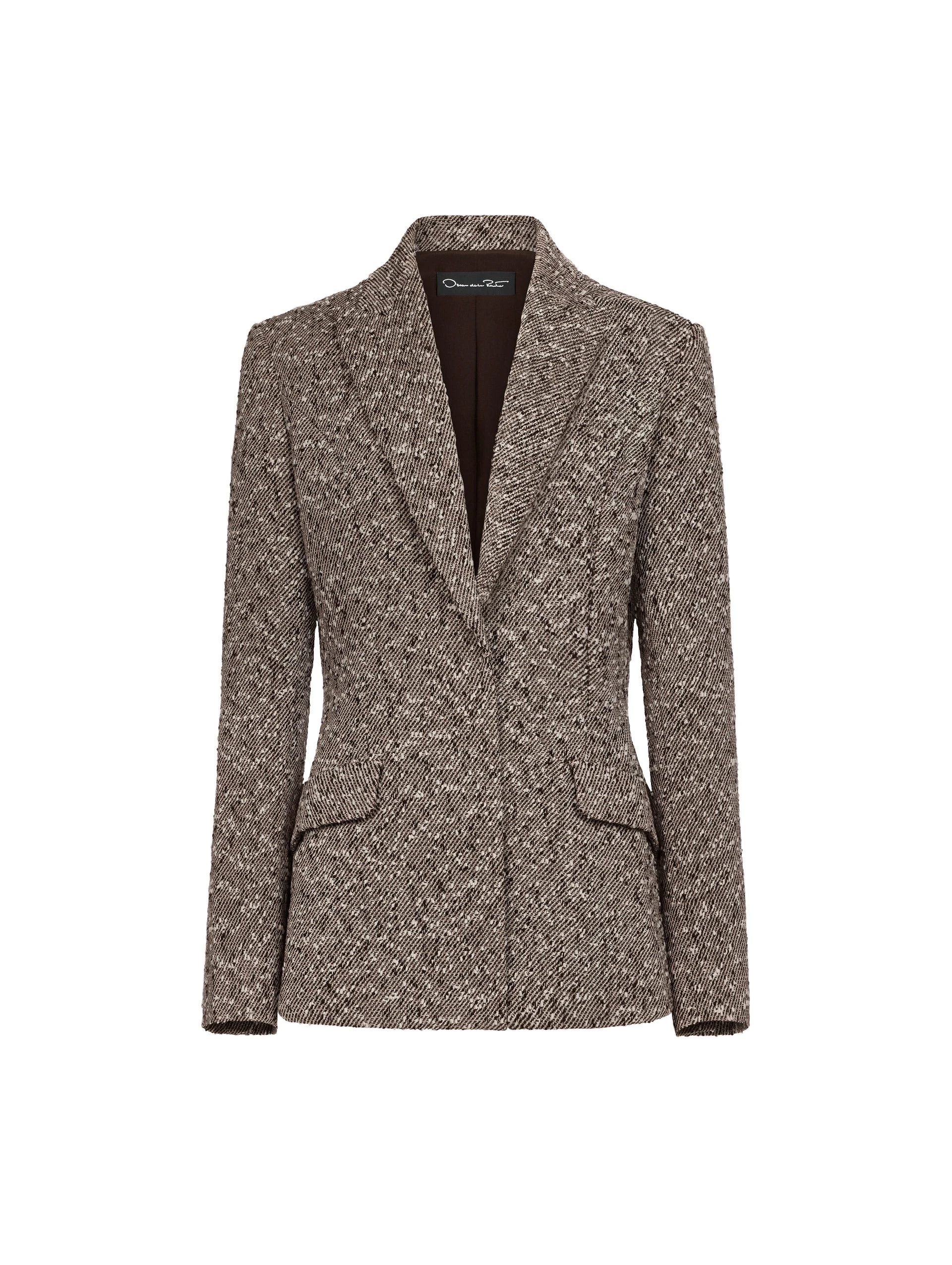 Oscar de la Renta Slub Wool Tweed Collared Skirt Coat Oscar de la Renta Slub Wool Tweed Collared Skirt Coat | Coats | Coveti